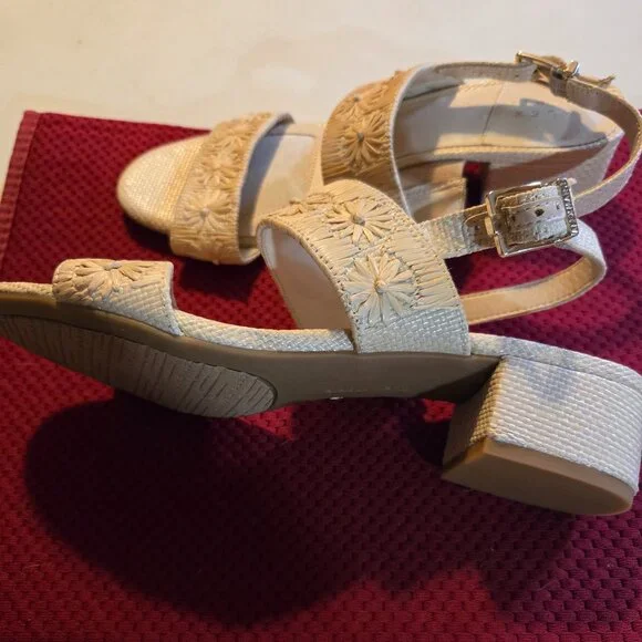 Alex Marie (Dillards) 8M raffia bone sandal, new never worn - Picture 3 of 6